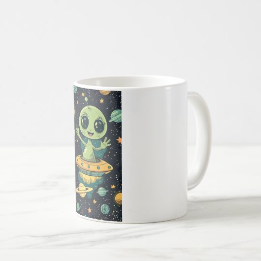 Mug caneca alien green (Devant droit)