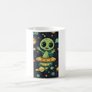 Mug caneca alien green