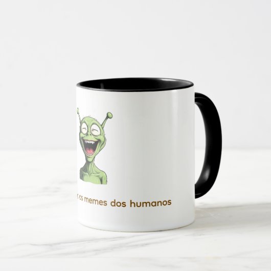 Mug Caneca "Alien se divertindo"! (Devant droit)