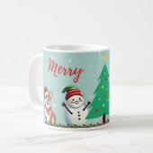 Mug Caneca branca brilhante-Natal (Devant gauche)