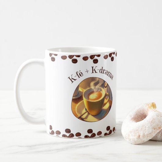Mug Caneca branca clássica, 325 ml (Avec donut)