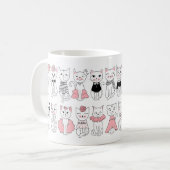 Mug Caneca branca clássica, 325 ml gatinho elegante (Devant gauche)