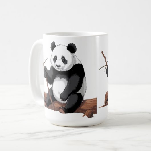 Mug Caneca branca panda (Devant gauche)