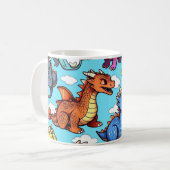 Mug Caneca com desenho de vários dragões (Devant gauche)
