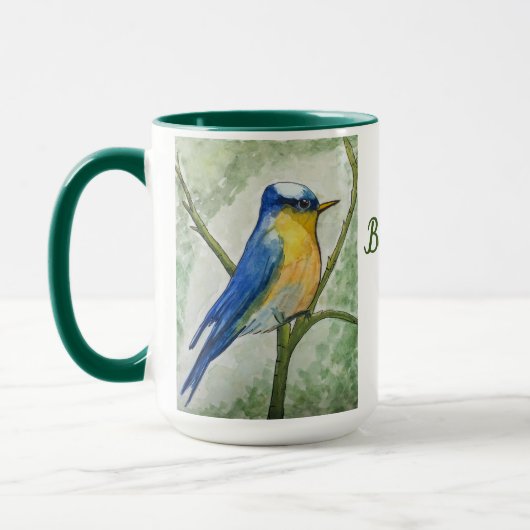 Mug Caneca com ilustração pássaro belle journée (Gauche)