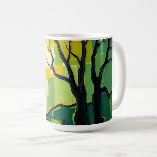 Mug Caneca com paisagem verde (Devant droit)