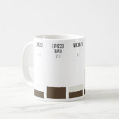 Mug Caneca com proporções de receitas de café (Devant gauche)