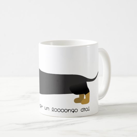 Mug Caneca Dachshund-Longo Dia (Devant droit)