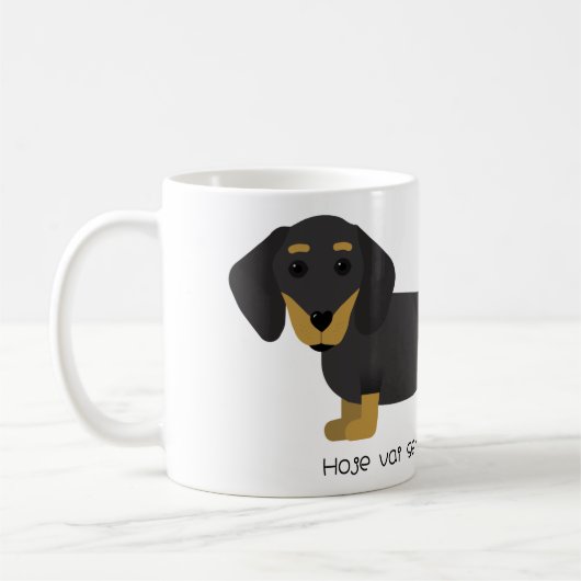 Mug Caneca Dachshund-Longo Dia (Gauche)