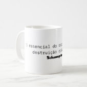 Mug Caneca de Café: Citação de Schumpeter. (Devant gauche)