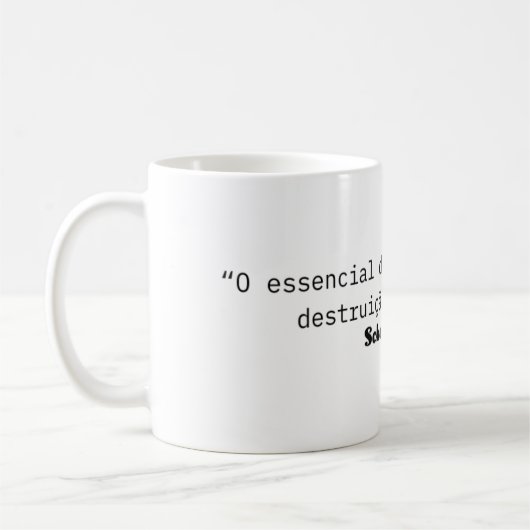 Mug Caneca de Café: Citação de Schumpeter. (Gauche)
