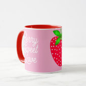 Mug caneca estampada morango (Devant gauche)