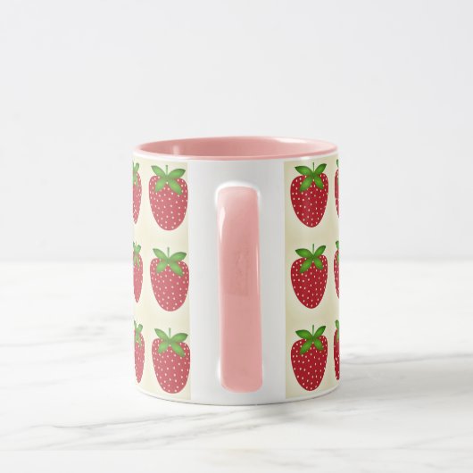 Mug caneca estampada morango (Poignée)