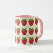 Mug caneca estampada morango (Devant droit)