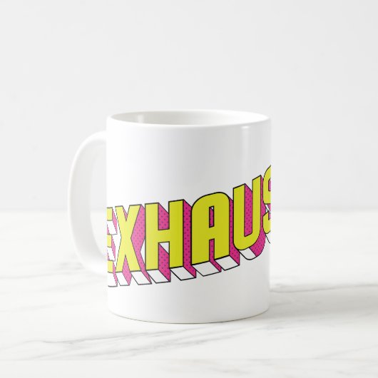 Mug Caneca "Exhausted" (Devant gauche)