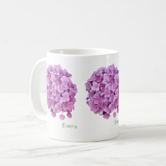 Mug Caneca Flor Hortência (Devant gauche)