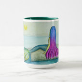 Mug Caneca ilustração sereia pintada à mão (Centre)