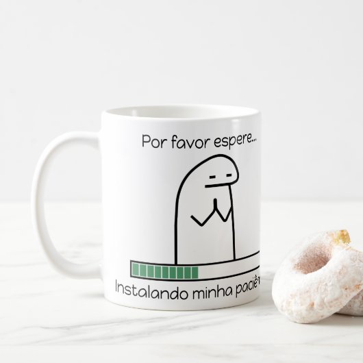 Mug Caneca - Instalando minha paciência (Avec donut)