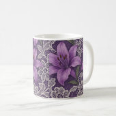 Mug Caneca lírios e renda design (Devant droit)