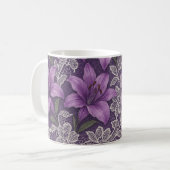 Mug Caneca lírios e renda design (Devant gauche)