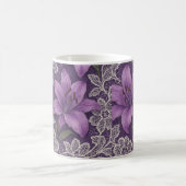 Mug Caneca lírios e renda design (Centre)