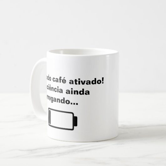Mug | Caneca Modo Café Ativado. (Devant gauche)