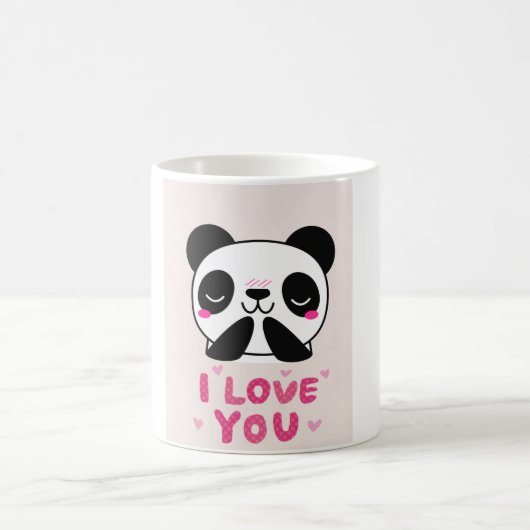 Mug caneca panda coração desenho (Centre)