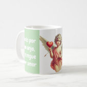 Mug caneca personalizada anjo cupido com coração (Devant gauche)