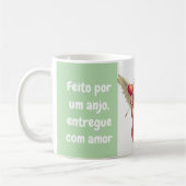 Mug caneca personalizada anjo cupido com coração (Gauche)