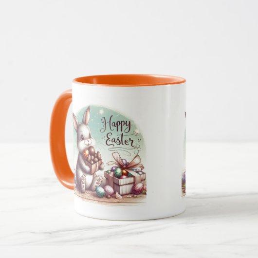 Mug caneca personalizada coelho da páscoa (Devant gauche)