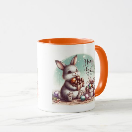 Mug caneca personalizada coelho da páscoa (Devant droit)