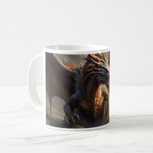 Mug Caneca personalizada com ilustração de dragão (Devant gauche)