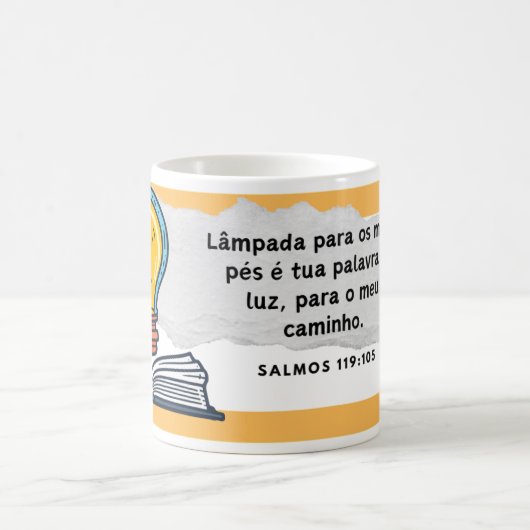 Mug Caneca "Salmos 119:105" Texto e imagem (Centre)