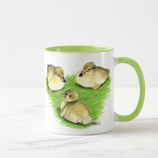 Mug Canetons de canard colvert enneigés (Droite)