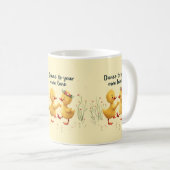 Mug Canetons mignons dansant avec des vibrations flora (Devant droit)