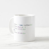 Mug Canette Algorithme Café (Coloriée - 325 ml) (Devant gauche)