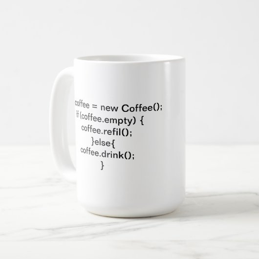 Mug Canette Algorithme Coffee (Devant gauche)