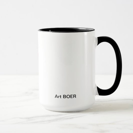 Mug Canette avec peinture/détail « Entre Nous " (Droite)