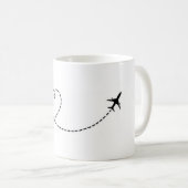Mug Canette Avion Coeur (Devant droit)