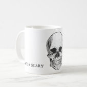 Mug Canette Crâne Have à Scary (Devant gauche)