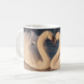 Mug Canette de café blanc cygnes (Devant gauche)