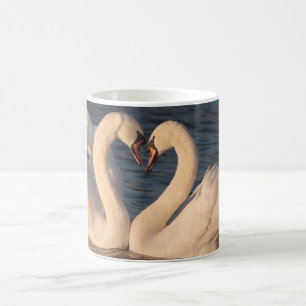 Mug Canette de café blanc cygnes