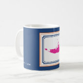 Mug Canette de café de l'île Nantucket en bleu, blanc, (Devant gauche)