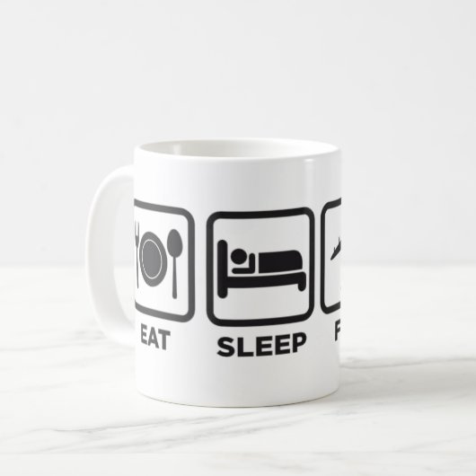 Mug Canette | EAT, SLEEP, FLY, REPEAT (Devant gauche)