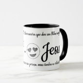 Mug Canette Jésus + Verset João 3:16 (Devant droit)