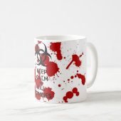 Mug Canette Keep Calm And Kill Zombies (Devant droit)