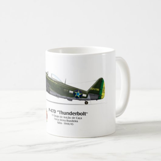 Mug Canette P-47D Thunderbolt - Assied le Foret - FAB (Devant droit)