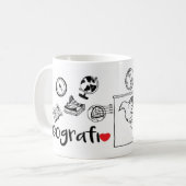 Mug Canette Profession Géographie 325ml (Devant gauche)