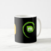 Mug Canette Python et Linux Mint (Devant droit)