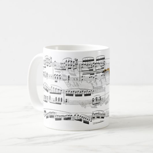 Mug Canette séparation et saxophone (Devant gauche)